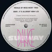 12'' - Miss Nicky Trax - Baby, It's Allright Now