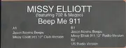 12'' - Missy Elliott Featuring 702 & Magoo - Beep Me 911