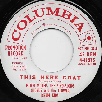 Mitch Miller And His Sing-Along Chorus - Holiday For Lovers