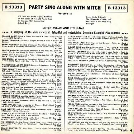 Mitch Miller And The Gang - Party Sing Along With Mitch Vol. III