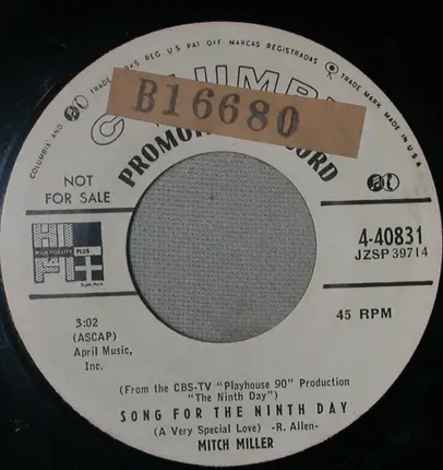 Mitch Miller - A Very Special Love (Song For The Ninth Day)