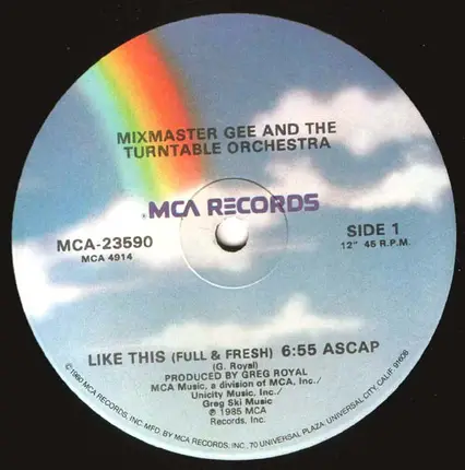 Mixmaster Gee And The Turntable Orchestra - Like This