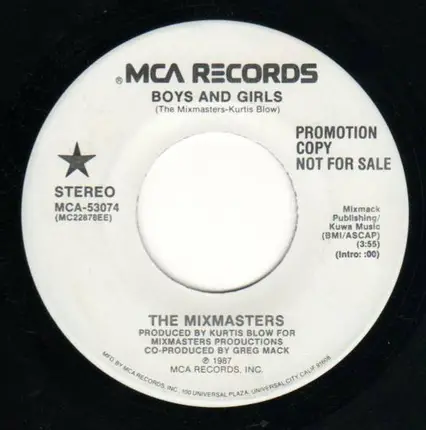 Mixmasters - Boys And Girls