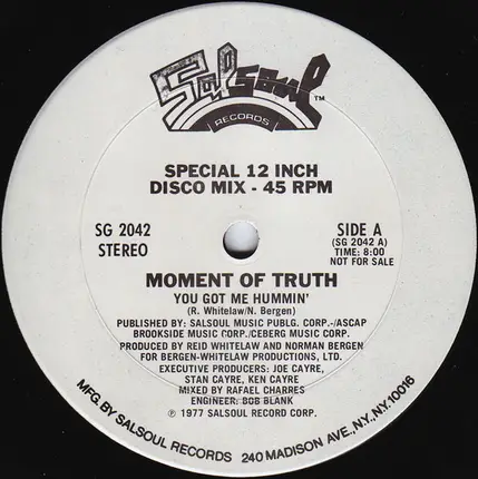 Moment Of Truth - You Got Me Hummin'