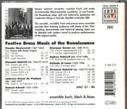 CD - Monteverdi / Gabrieli / di Lasso a.o. - Festive Brass Music of the Renaissance