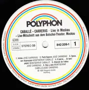LP - Montserrat Caballé , José Carreras - Live In Moskau