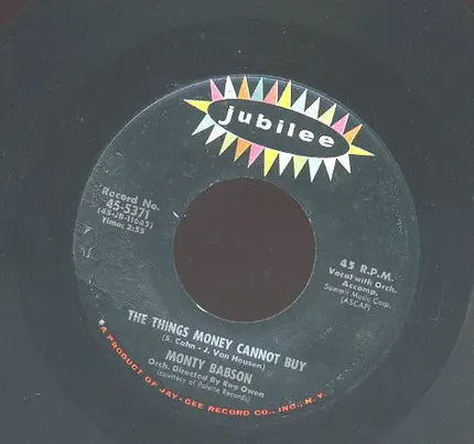 Monty Babson - All Night Long / The Things Money Can't Buy
