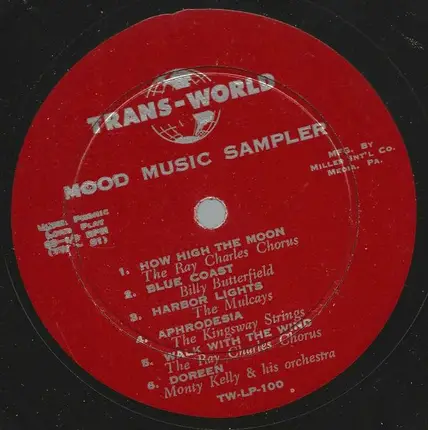 Monty Kelly's Orchestra - Mood Music Sampler
