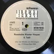 LP - Monastère Bénédictin Chevetogne - Russische Kloster-Vesper