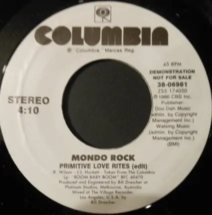 Mondo Rock - Primitive Love Rites