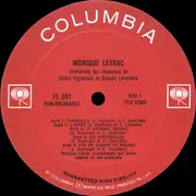 LP - Monique Leyrac - Chante Vigneault Et Leveillée - Mono