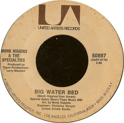Monk Higgins & The Specialties - Gotta Be Funky / Big Water Bed