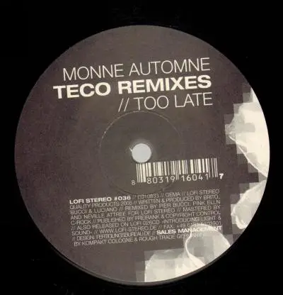 MONNE AUTOMNE - TECO REMIXES