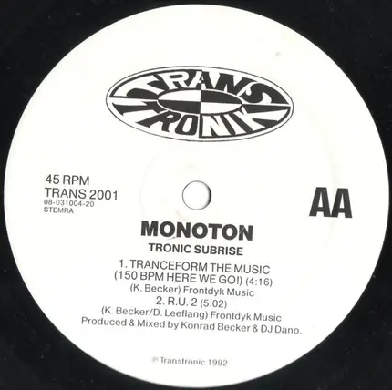 Monoton - Tronic Subrise