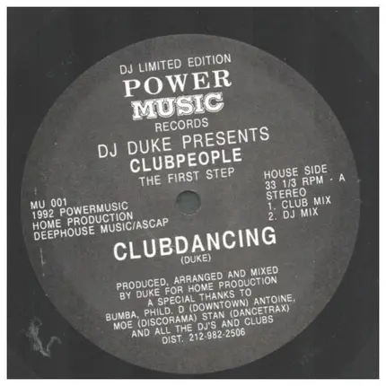 DJ Duke - Club People The First Step
