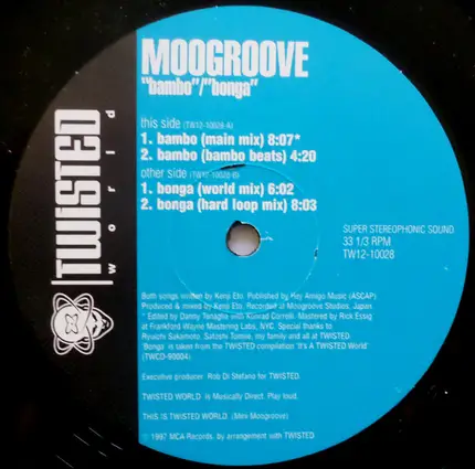 Moogroove - Bambo / Bonga
