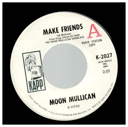Moon Mullican - I'll Pour The Wine / Make Friends