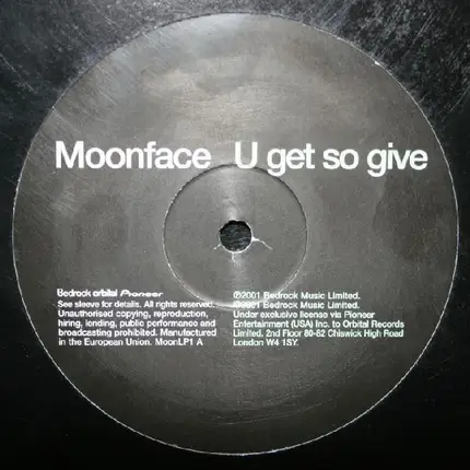 Moonface - U Get So Give / Spirals