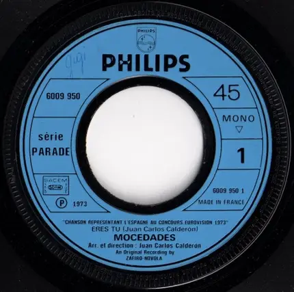 Mocedades - Eres Tu (Chanson Représentant L'Espagne Au Concours Eurovision 1973)