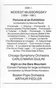 MC - Mussorgsky / Tchaikovsky - Pictures At An Exhibition - Night On The Bare Mountain 1812 Overture - Romeo And Juliet - Marche Slave