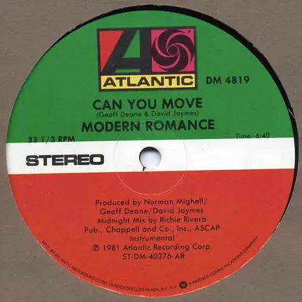Modern Romance - Can You Move