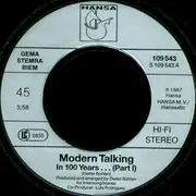7'' - Modern Talking - In 100 Years ...