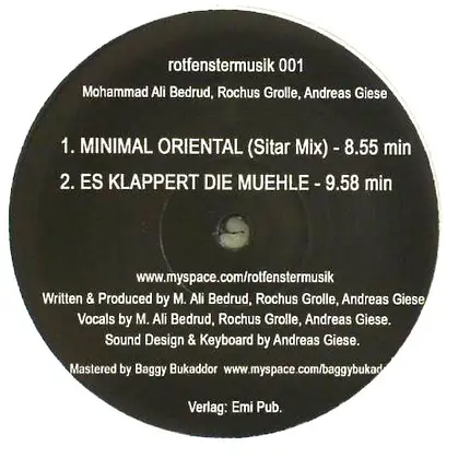 Mohammed-Ali Bedrud , Rochus Grolle , Andreas Giese - Minimal Oriental / Es Klappert Die Mühle