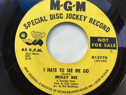 Molly Bee - You Win Again / I Hate To See Me Go