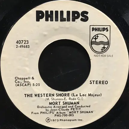 Mort Shuman - Sha Mi Sha (Shami-Sha) / The Western Shore (Le Lac Majeur)