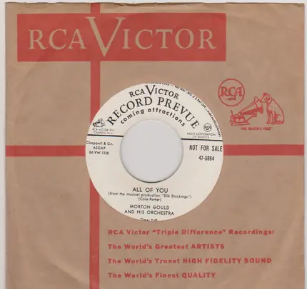 Morton Gould And His Orchestra - All of You / Silk Stockings