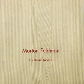 Morton Feldman - Marc-André Hamelin - For Bunita Marcus