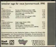 Double CD - Morton Feldman / Helmut Lachenmann a.o. - Wittener Tage Für Neue Kammermusik 1990