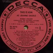 LP - Morris Stoloff Conducting The Columbia Pictures Orchestra - This Is Kim As Jeanne Eagels - Pink Label