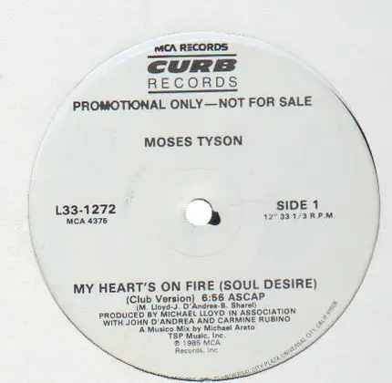 Moses Tyson, Moses Tyson, Jr. - My Heart's On Fire (Soul Desire)