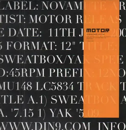 MOTOR - Sweatbox / Yak