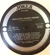 LP - Mouloudji - Mouloudji Canta Jacques Prévert