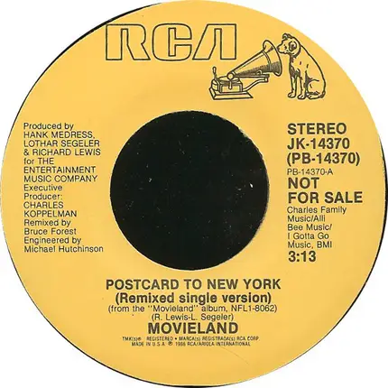 Movieland - Postcard To New York (Remixed Single Version)