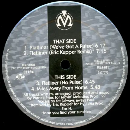 Movin' Melodies - Flatliner