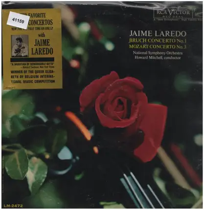 Mozart , Bruch -/ Jaime Laredo , National Symphony Orchestra , H. Mitchell - Bruch Concerto No.1 g-moll,op.26, Mozart Concerto No.3G-dur, KV 216