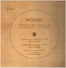 Wolfgang Amadeus Mozart - Concerto pour flute et harpe, K. 299 a.o.