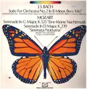 LP - Mozart / Bach (Maazel) - Eine kleine Nachtmusik / Serenada Notturna / Suite for Orchestra No. 2