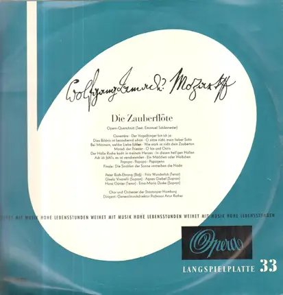 Mozart - Die Zauberflöte - Opern-Querschnitt