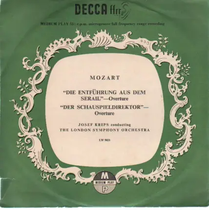 Mozart - Die Entführung aus dem Serail - Overture / Der Schauspieldirektor - Overture