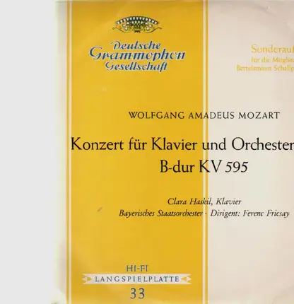Mozart - Konzeert f Klavuier u. Orch. Nr 27 B-dur KV 595