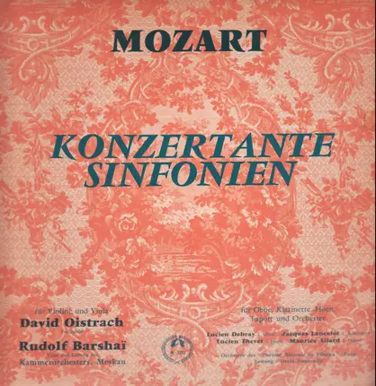 Mozart - Konzertante Sinfonien,, David Oistrach, Rudolf Barshai, Kammerorch Moskau
