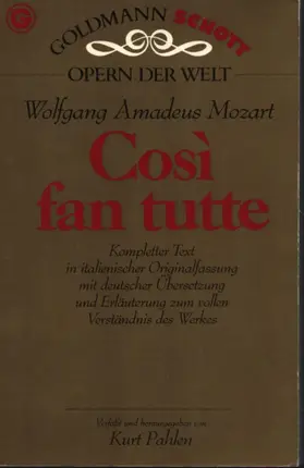 Mozart / Kurt Pahlen - Opern Der Welt: Così fan tutte