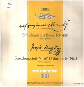 Wolfgang Amadeus Mozart - Jagd-Quartett / Lerchenquartett