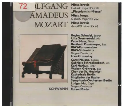 Mozart - Masses KV 65 - KV 258 - KV 262