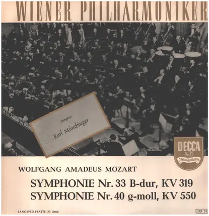 Mozart (Münchinger) - Symphonie Nr. 33 / Symphonie Nr. 40