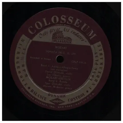 Mozart - Sonata In G, K.379 / Sonata In B Flat, K.454